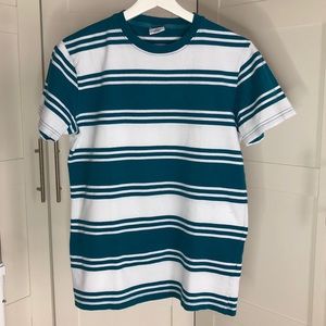 Urban Outfitters teal striped shirt